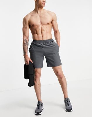 ASOS 4505 icon 7 inch training shorts with quick dry in dark gray-Grey