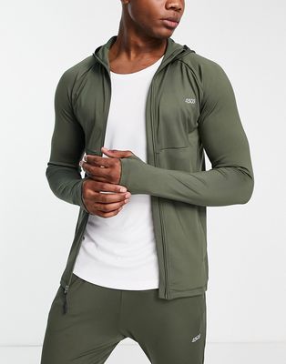 ASOS 4505 icon muscle fit training hoodie with quick dry-Green