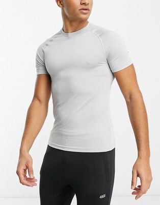ASOS 4505 icon muscle fit training t-shirt with quick dry-Gray