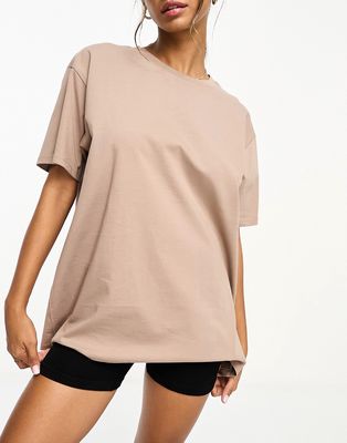 ASOS 4505 Icon oversized cotton T-shirt with quick dry in Putty-Black