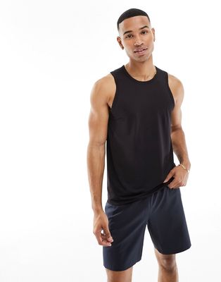 ASOS 4505 Icon racer tank top with quick dry in black