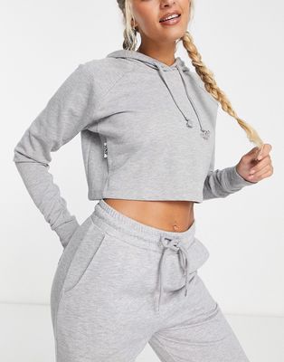 ASOS 4505 icon training hoodie in loopback jersey - part of a set-Gray