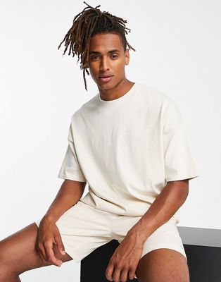 ASOS 4505 icon training oversized t-shirt with quick dry in beige-Neutral