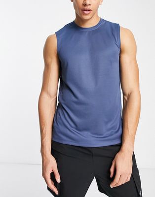 ASOS 4505 icon training sleeveless t-shirt in slate-Blue