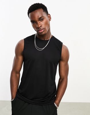 ASOS 4505 icon training sleeveless tank top with quick dry in black