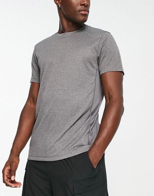 ASOS 4505 icon training t-shirt with quick dry in grey marl-Gray