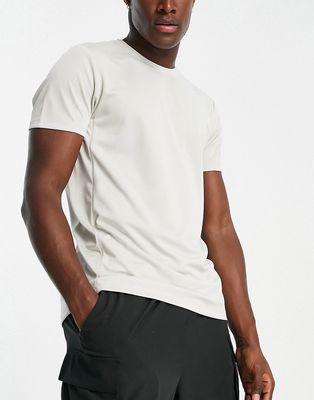 ASOS 4505 icon training T-shirt with quick dry in taupe-Neutral