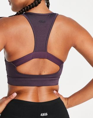 ASOS 4505 medium support sports bra in purple - part of a set