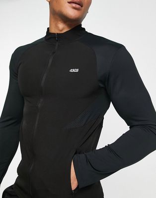 ASOS 4505 muscle fit running jacket-Black