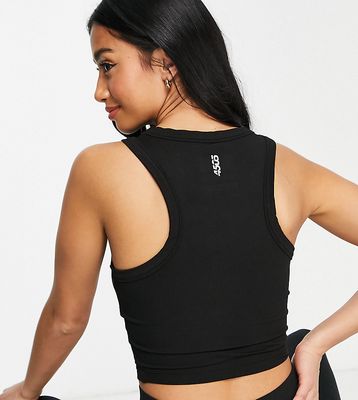 ASOS 4505 Petite icon ribbed active tank top in black