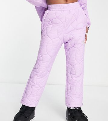 ASOS 4505 Petite ski quilted sweatpants salopette-Pink