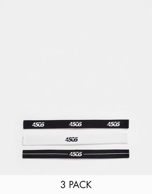 ASOS 4505 running elastic headbands 3 pack-Multi