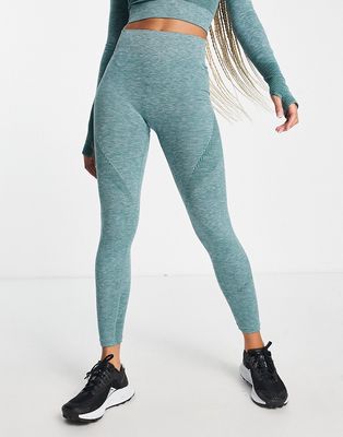 ASOS 4505 seamless legging with sculpting panels in green