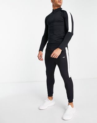 ASOS 4505 training sweatpants with contrast panel-Black