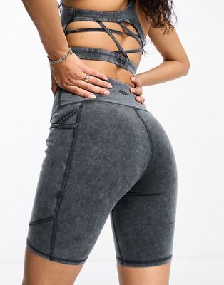 ASOS 4505 yoga 8 inch shorts in washed gray