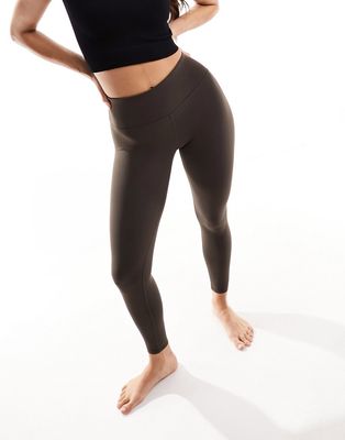 ASOS 4505 yoga gym leggings in soft touch fabric in brown