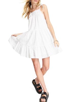 ASOS DESIGN Broderie Sundress in White