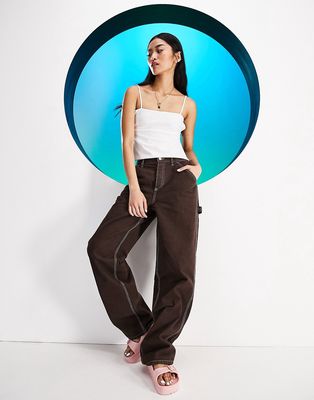 ASOS DESIGN Circular Design cargo pants in chocolate-Brown