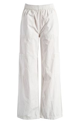 ASOS DESIGN Clean Pull-On Cotton Cargo Trousers in White