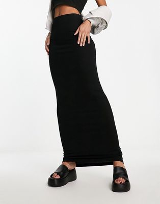 ASOS DESIGN column maxi skirt in black