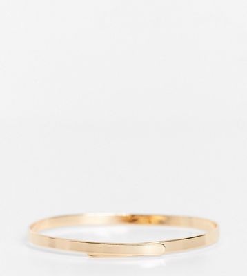 ASOS DESIGN Curve bangle bracelet in minimal design in gold tone