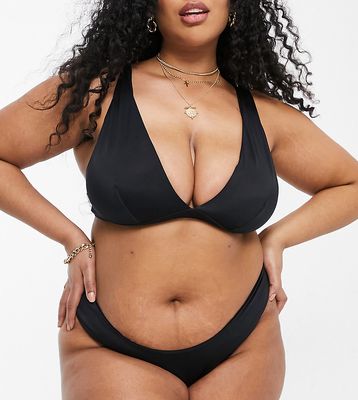 ASOS DESIGN Curve mix and match hipster bikini bottom in black