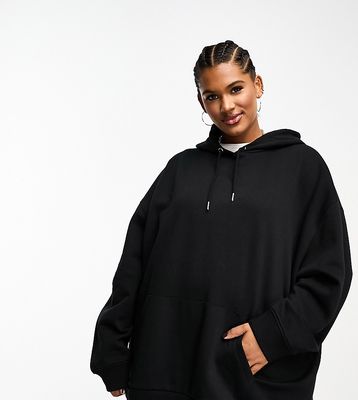 ASOS DESIGN Curve oversized hoodie in black - part of a set