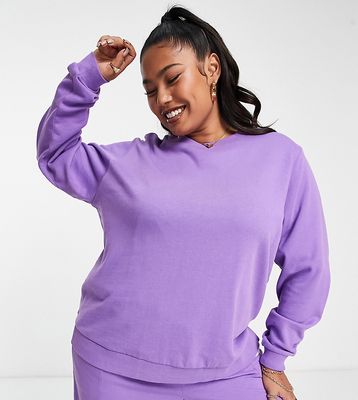 ASOS DESIGN Curve sweatshirt in purple