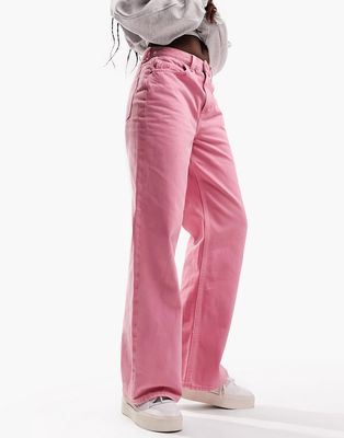 ASOS DESIGN dad jean in hot pink