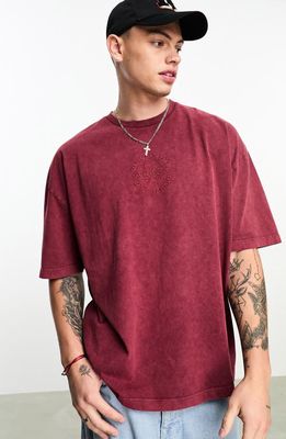 ASOS DESIGN Embroidered Oversize Heavyweight T-Shirt