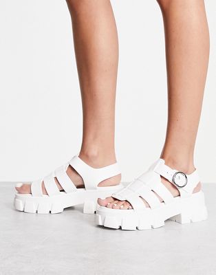 ASOS DESIGN Finalist chunky jelly fisherman shoes in white