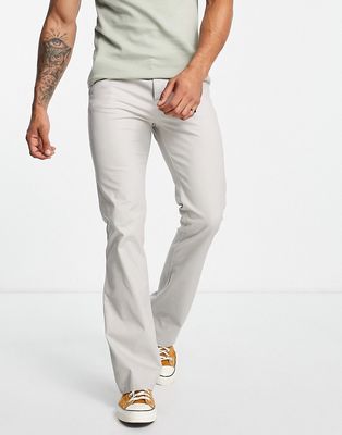ASOS DESIGN flare pants in light gray