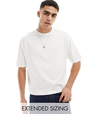 ASOS DESIGN heavyweight boxy oversized fit T-shirt in white