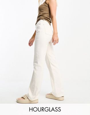ASOS DESIGN Hourglass easy straight jeans in off white
