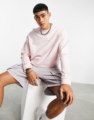 ASOS DESIGN lightweight oversized sweatshirt in pink