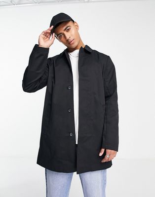 ASOS DESIGN lightweight trench coat in black