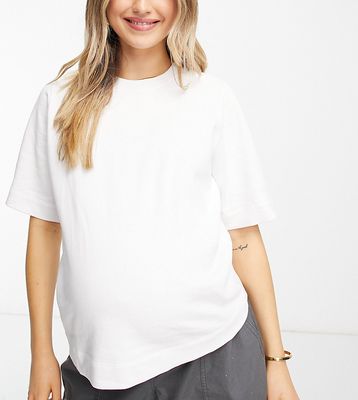 ASOS DESIGN Maternity boxy T-shirt in white