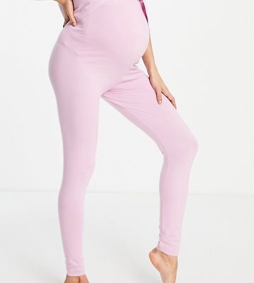 ASOS DESIGN Maternity mix & match cotton pajama leggings in pink - PINK
