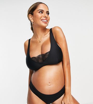 ASOS DESIGN Maternity two way hipster bikini bottom in black
