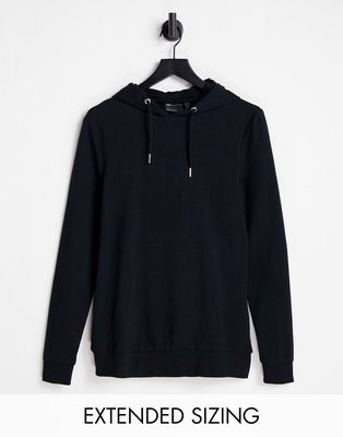 ASOS DESIGN muscle hoodie in black - BLACK