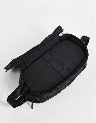 ASOS DESIGN nylon wash bag with multi compartments and internal jewelry tray in black - BLACK