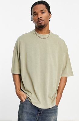 ASOS DESIGN Oversize Heavyweight T-Shirt in Washed Green
