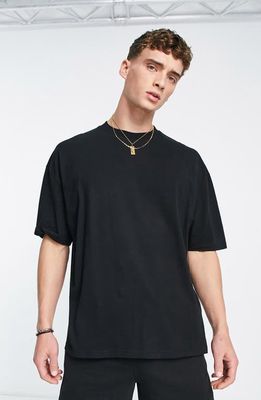 ASOS DESIGN Oversize Sun Graphic Cotton T-Shirt in Black