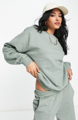 ASOS DESIGN Oversize Sweatshirt in Medium Green