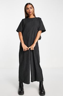 ASOS DESIGN Oversize T-Shirt Jumpsuit in Black