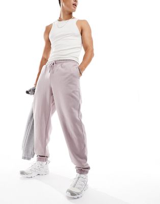 ASOS DESIGN oversized heavyweight sweatpants in purple