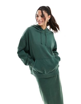 ASOS DESIGN oversized hoodie in washed pine green - part of a set