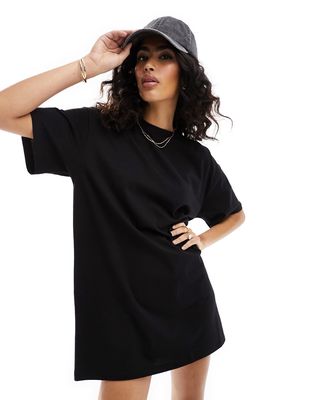ASOS DESIGN oversized mini t-shirt dress in black