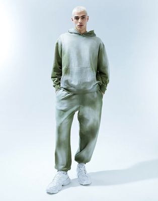 ASOS DESIGN oversized sweatpants in washed green