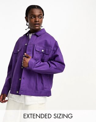 ASOS DESIGN oversized western jacket in purple